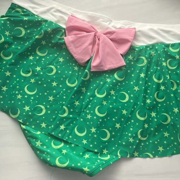 NWT Hot Topic Green Sailor Moon Jupiter Cosplay Skirted Swim Bottoms Size 3X - Picture 9 of 10